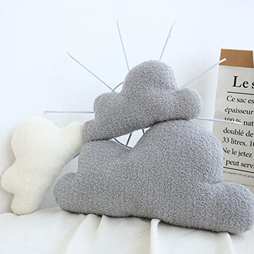 Cloud Pillow, Cute Clouds Shaped Throw Pillows Soft Stuffed Plush Throw Pillow Waist Rest Cushion Bedrest Reading Pillow For Bedroom Office Car Decorative #TOP3
