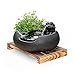 HONGFEI-SHOP Fontaine d'intérieur Tabletop Brunnen Keramik Wasserdekoration Brunnen Luftbefeuchter Wasser Feature Dekoration Feng Shui Wohnzimmer Desktop Büro Aquarin Tank LED Fontaine d'intérieur