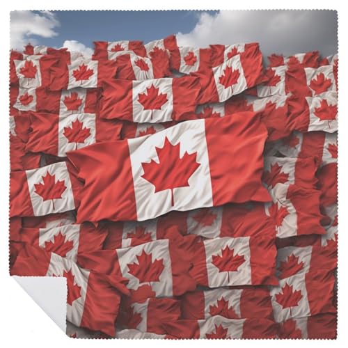Servilletas de Tela con Bandera Canadiense 4 piezas miniatura 6