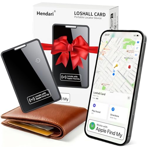 2026 New [Apple MFi Certified] Slim Wallet Tracker Card 0.09in for Apple Find My (iOS Only), GPS Tracker Card (1 Pack) for Airtag Wallet, Wireless Charging, Key Finder and Item Locator for Passport