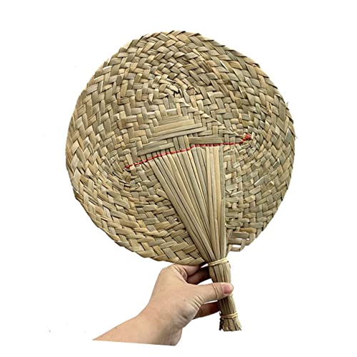 COHEALI 5 Piezas Ventiladores a Granel Fanáticos del Favor De La Boda Abanicos Tejidos para Bodas Artesanías Chinas Decoración De La Boda Abanico Chino De Madera Estilo Chino Mimbre Perder