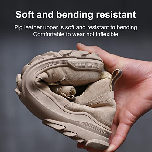 Nd Insulation Steel Toe Shoes For Men Lightweight Indestructible Work Sneakers For Women Puncture Proof Comfortable Slip On Safety Shoes For Industrial Brown #TOP5