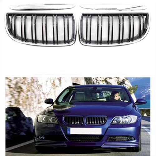 Grille de calandre avant centrale finition double ligne pour BMW E90 E91 - 3