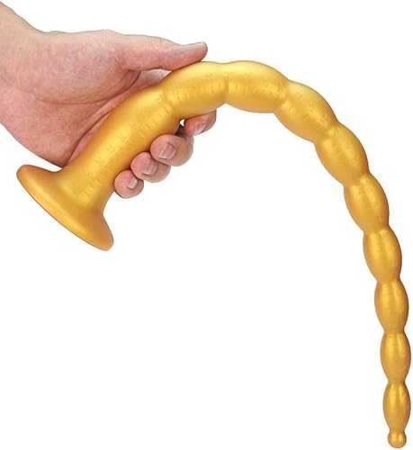 Juguetes sexis de 17 pulgadas con ventosa fuerte, juguetes anales de silicona médica, masaje de próstata, dilatador de ano, bola anal para