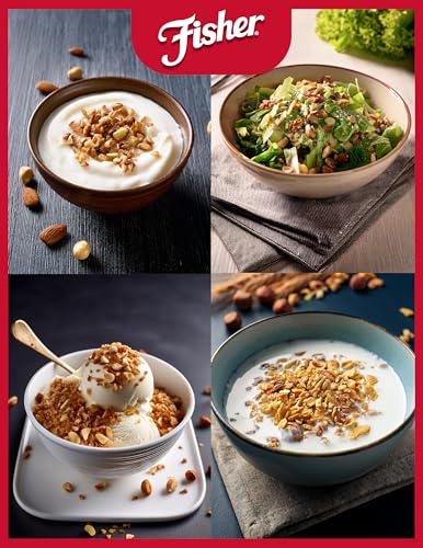 Image of Fisher Mixed Nuts Ice Cream Topping, 5 oz, Peanuts, Almonds, Cashews, Walnuts, Brazil Nuts, Filberts, Pecans, Pistachios & Macadamias, Gluten-Free, No Added Sugars, Ice Cream, Yogurt, Salad Toppings