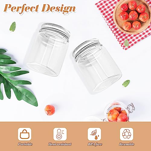 8pcs 50ml Clear Empty Glass Bottles With Aluminum Screw Lids Face Cream Storage Vials Test Sample Jars Containers For for Storing Lotions,Powders,Ointments,Decorations4