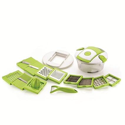 Makekartz.com Plastic 12 Star Chopper Multipurpose Vegatable Cutter Manual Fruit Slicer Vegetable Grater for Peeling, shredding, Dicing, Slicing
