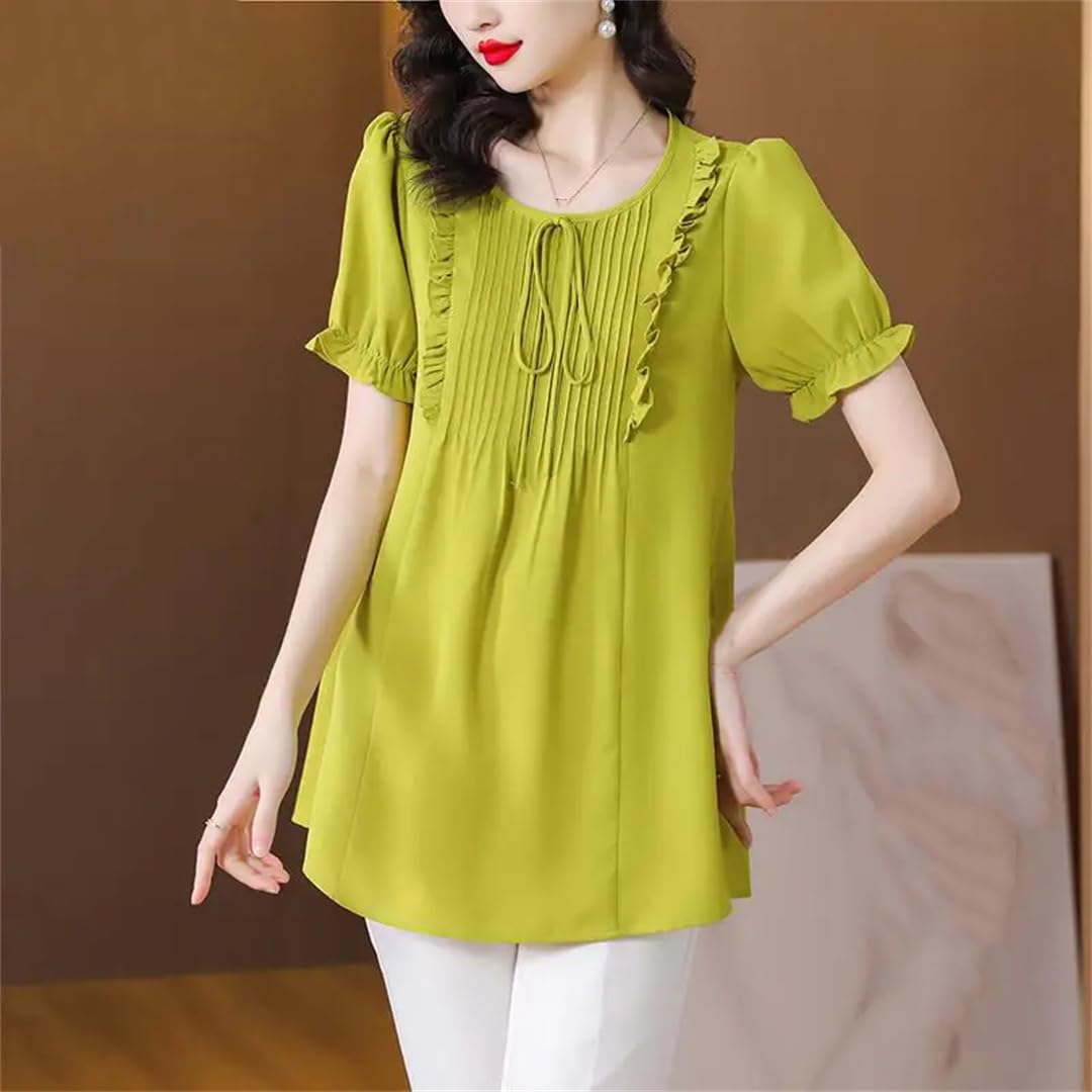 Camicia da ufficio allentata da donna casual retrò top camicette