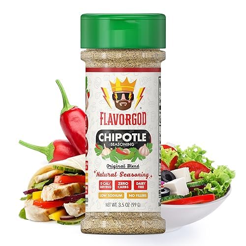 Image of Chipotle Seasoning Mix by Flavor God - Premium All Natural & Healthy Spice Blend for Grilling Chicken, Beef, Seafood, Vegetables, Salad, Tacos, Pizza, & Pasta - Kosher, Gluten-Free, Dairy-Free, Vegan, Keto Friendly