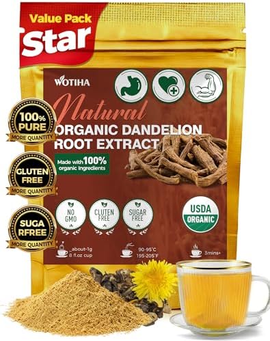 Organic Dandelion Root Extract Powder - 9.5 oz (271g) Value Size, 100% Pure Raw Herbal Tea for Wellness & Daily Cleanse, Non-GMO & Gluten-Free Caffeine-Free Coffee Substitute image 2