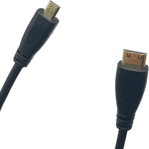 Miniatura 2 de Seadream Paquete de 2 cables adaptadores de conector micro HDMI tipo D macho a mini HDMI tipo C macho (1 pie 2 unidades)