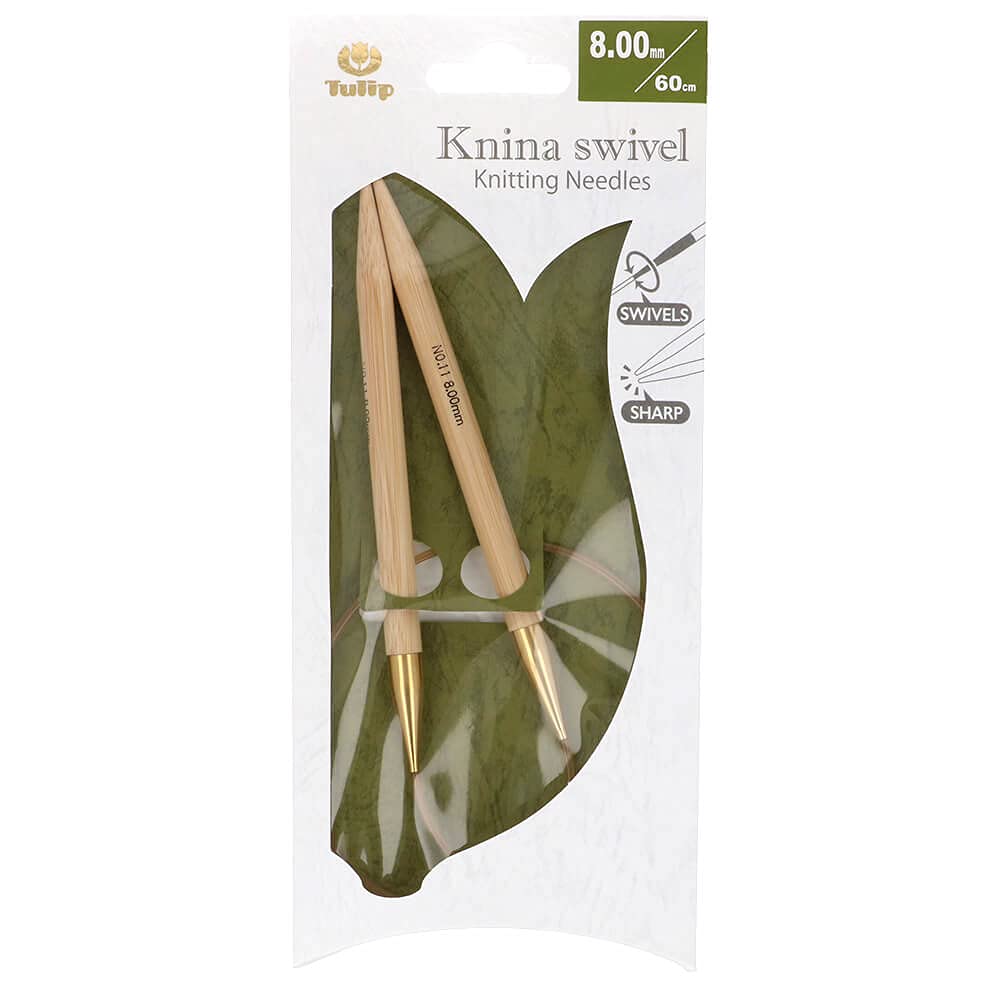 Tulip Knina Swivel Circular Needle 60 cm 8.0 mm - 1 piece, Beige, 8.00mm - Image 2