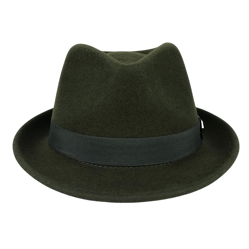 FREEBIRD99 100% feltro di lana Panama Fedora cappello corto trilby cappello piatto per uomo donna