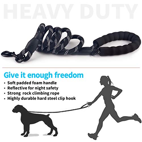 DOYOO 2 Pack Dog Leash 6 FT Thick Durable Nylon Rope - Comfortable Padded Handle Reflective Rope Dog Leash for Medium… - Image 6