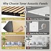 TONOR Dual-Layer Thickened Acoustic Wall Panels Self Adhesive, 4 Pack 47.2x23.6x0.72 High Density Large Sound Proof Panels for Walls, Peel and Stick Wall Panels for Interior Wall Decor, Oak