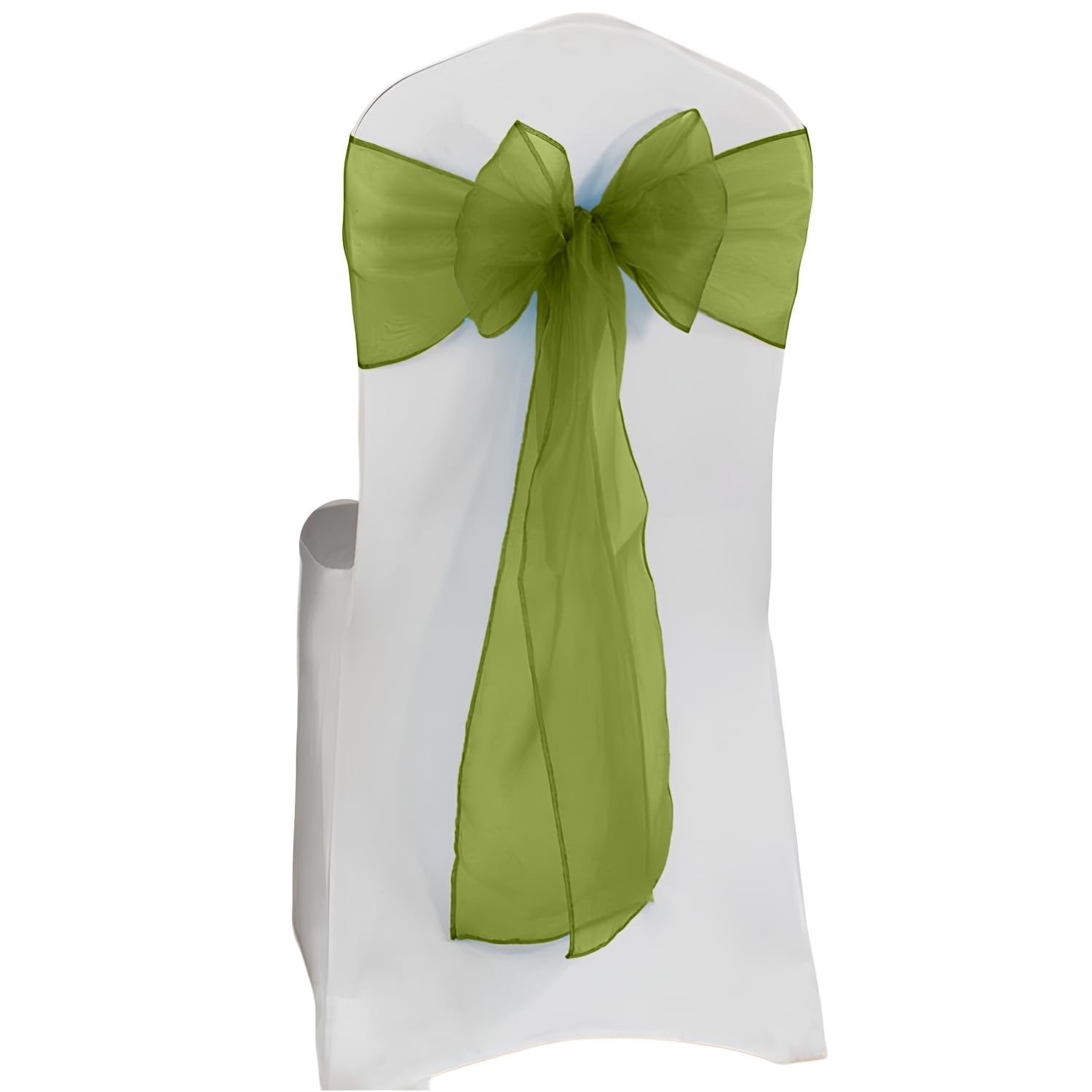 Linen Hunter Green Organza Chair Bows Chair Tie Sash Wider Sashes Fuller Bow Party Decoration (, 200 Pcs)