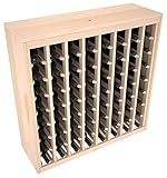 Wine Racks America Pine 64 Bottle Deluxe. Unstained