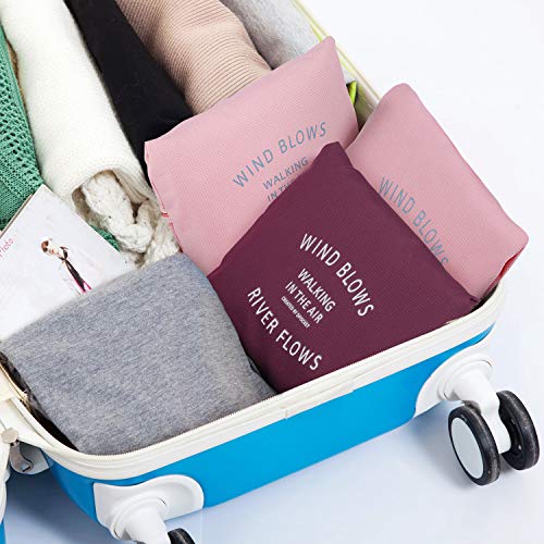 For Spirit Airlines Foldable Travel Duffel Bag Tote Carry on Luggage Sport Duffle Weekender Overnight for Women and Girls (1112-Wine Red)