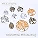 BronaGrand 50 Pieces Alloy Tree of Life Charms Pendents for Making DIY Bracelet and Necklace,Assort Size,3 Colors