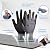 Manusage Safety Gloves for Men and Women, Microfoam Nitrile Large Work Gloves With Touchscreen Fingers and Grip, 3 Pairs, Grey