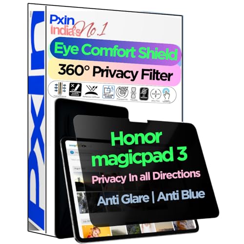 Image of Pxin Tablet Privacy Guard compatible with Honor magicpad 3 | Privacy screen protector | Anti Glare | Anti Spy Screen | Reduces blue light | 360 degree Privacy Screen | Eye Protection