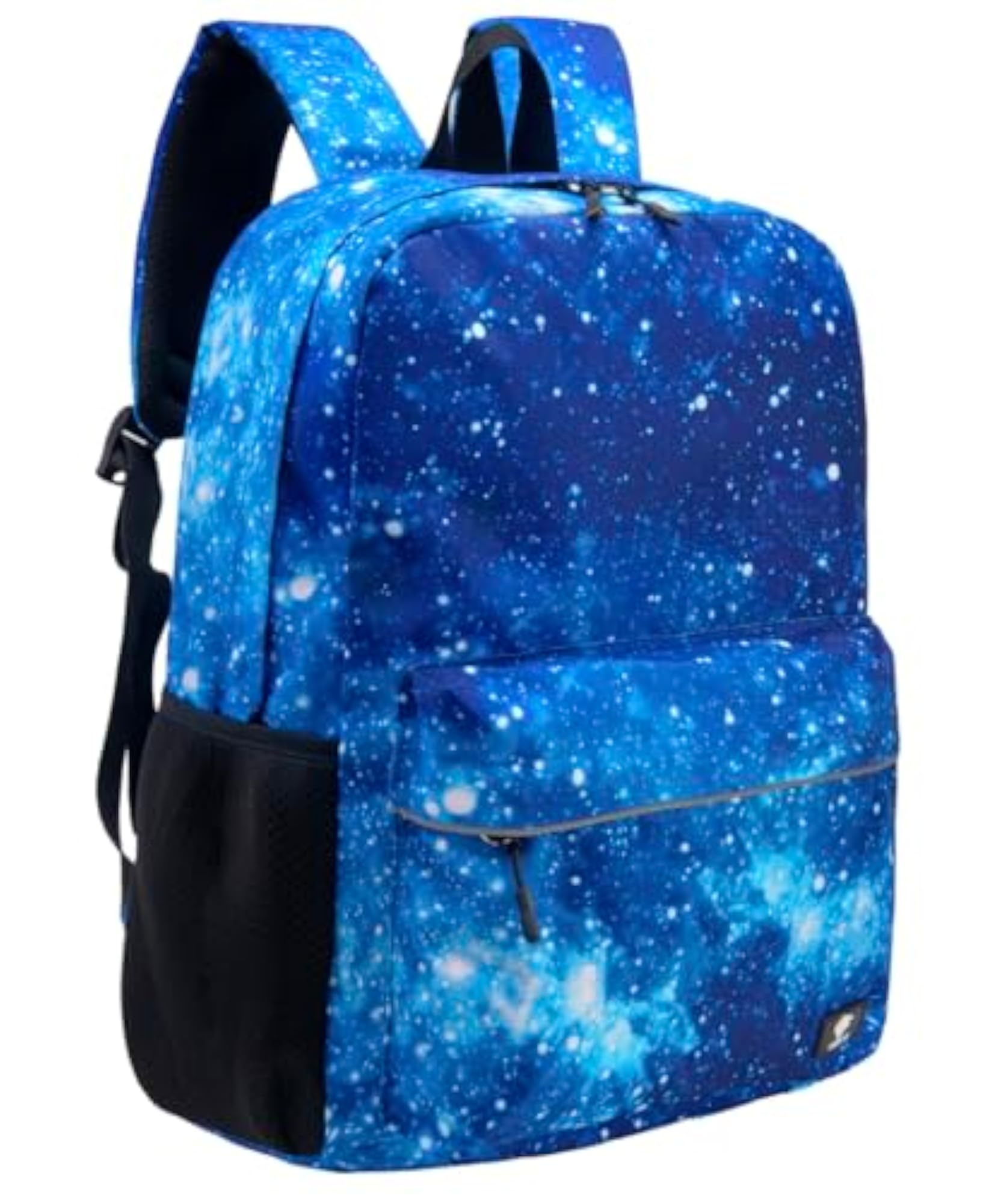 Recycled Laptop Backpack for Kids, Blue Galaxy Design