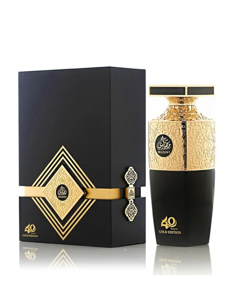Arabian Oud MADAWI GOLD 100 ml | Eau de Parfum Unisex | Cardamomo, Ananas, Fave Tonka, Vaniglia | Profumo gourmand e orientale.