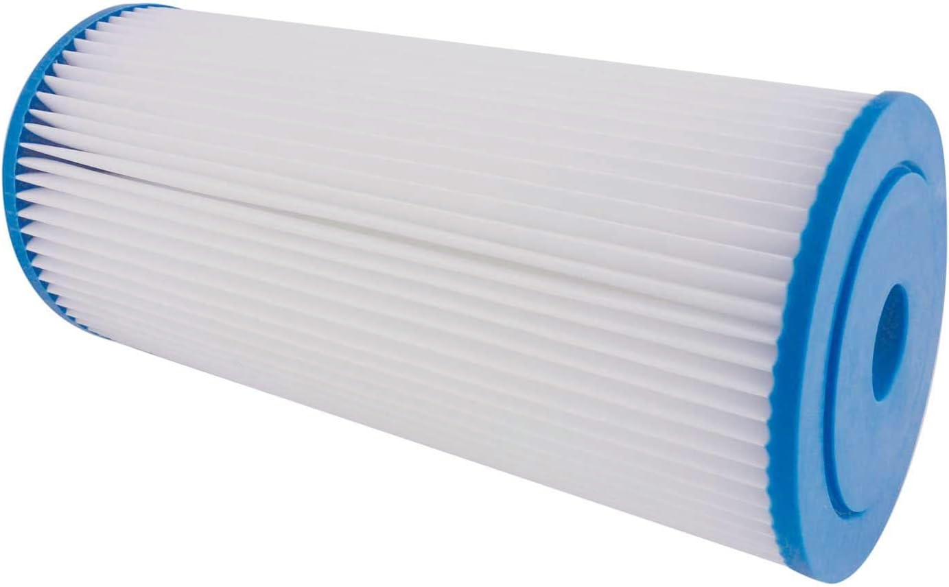 5 Micron 10 Inch x 4.5 Inch | 4-Pack Pleated Polyester Whole House Sediment Replacement Cartridge | Compatible with Culligan CP5-BBS, Hydronix SPC-45-1005 | Made in the USA, US Water Filters