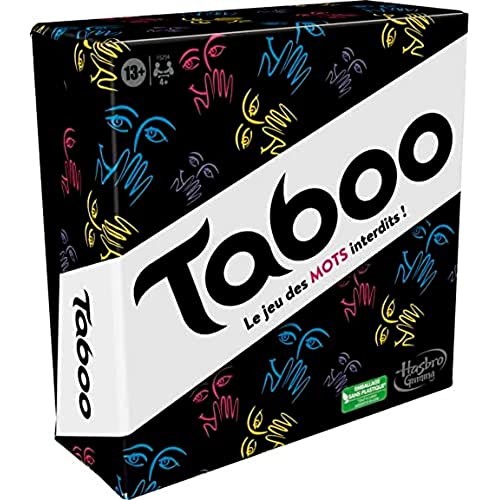 Hasbro Gaming Jeu Taboo Classique, Jeu de Mots à Deviner, Jeu de Groupe pour Ados et Adultes, dès 13 Ans, Jeu de société pour 4 Joueurs et Plus, pour Les...