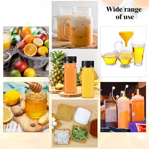 Image of Sliner 450 Pcs 2oz Clear Plastic Bottles Mini Juice Bottle with Screw Lid Small Empty Reusable Liquid Vial Freezer Beverage Container Leak Proof for Juice Milk Water