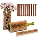 10 Stück Wabenpapier,Verpackungspapier für Versand und Zerbrechliche Gegenstände,Packpapier Umzug, Luftpolsterfolie Alternative,Verpackungsmaterial Füllmaterial für Geschenk (braun)