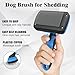 KYHSC Dog Grooming Kit - Deshedding Dog Brush, Self Cleaning Slicker Brush, Bath Brush and Comb, Suitable for Hair Removal and Bathing of Dogs & Cats (Blue Black, 2PCS)