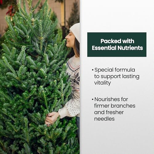 16oz christmas tree preserver - makes 8 gallons of christmas tree saver liquid - for fir amp spruce trees - reduces needle drop promotes hydration ideal fertilizer for fresh lasting holiday trees