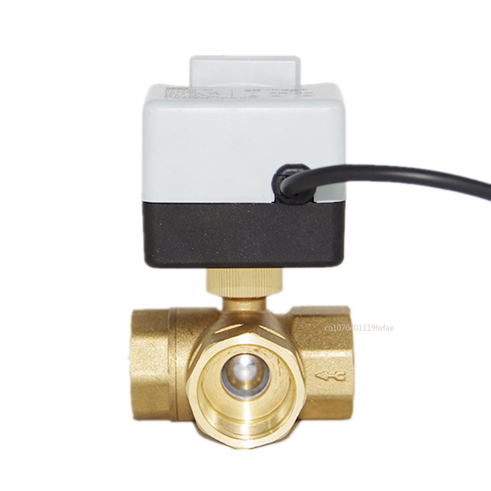 Xncdbvypa 2 Way Brass Motorized Ball Valve, Electric Actuator Two Controls 3 Wire, Ac220v, Way/, Dn15 Dn20 Dn25 Dn32 Dn40 With Manual Switch(,Dn20)