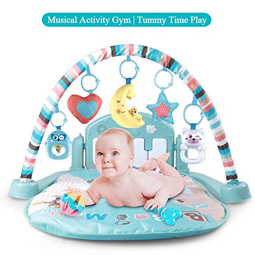 TEMI Baby Gym Toys & Activity Play Mat, Kick and Play Piano Gym Center with Music and Lights, Electronic Learning Toys… - Image 5