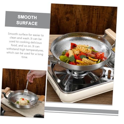 Sartén Wok de Acero Inoxidable con Mango de Madera miniatura 3