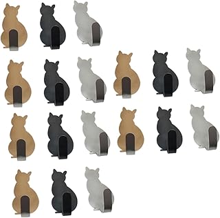 Cabilock 18 Pcs Towel Hook Heavy Duty Hook Wall Hanging Hooks Stainless Steel Hooks Hanger Hooks Wall Hangers Stainless Hanging Hook Decorate Hook up Sticky Hook Stick to The Wall at Home