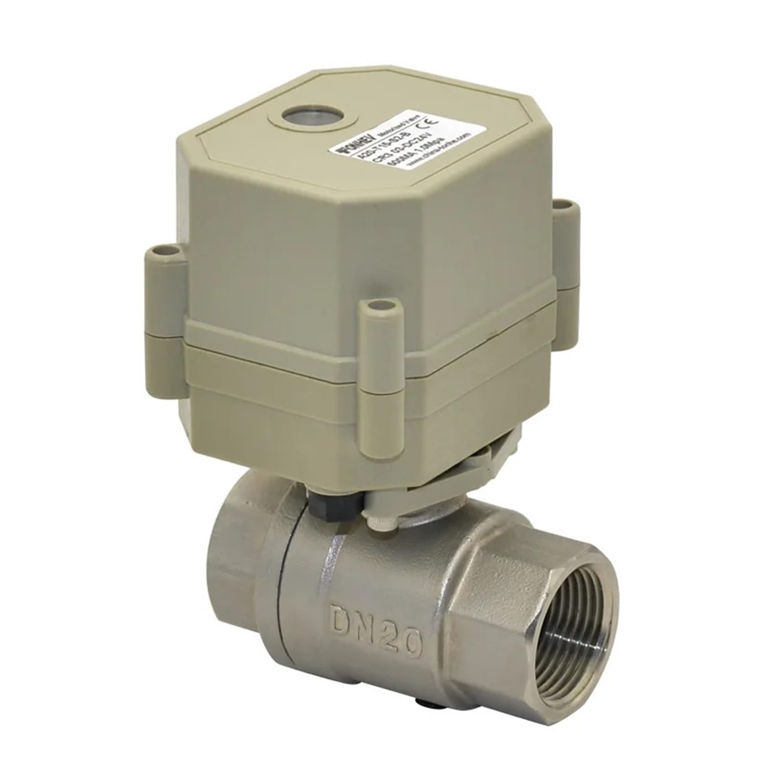 HKYPCOKVK 1/2'' Miniature Actuated Ball Valve Stainless Steel CR201 2 Wires Electric for Fluid Control(Npt 1-2 Inch,DC24V-CR201)