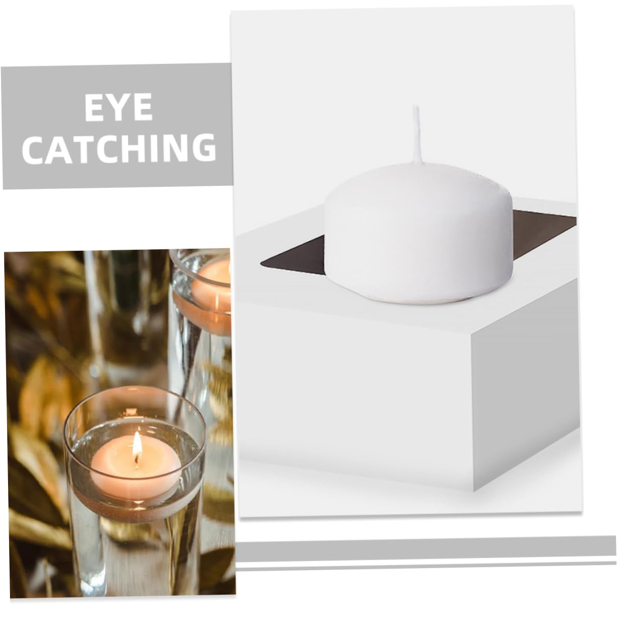 10piezas Velas Flotantes sin Aroma para Bodas Velas para Fiestas y Decoración del Hogar para Jarrones Cilíndricos Restaurantes o Fiestas