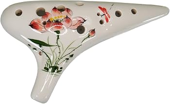 Amazon | オカリナ ocarina 陶器製12穴 中国陶笛（土笛）荷花