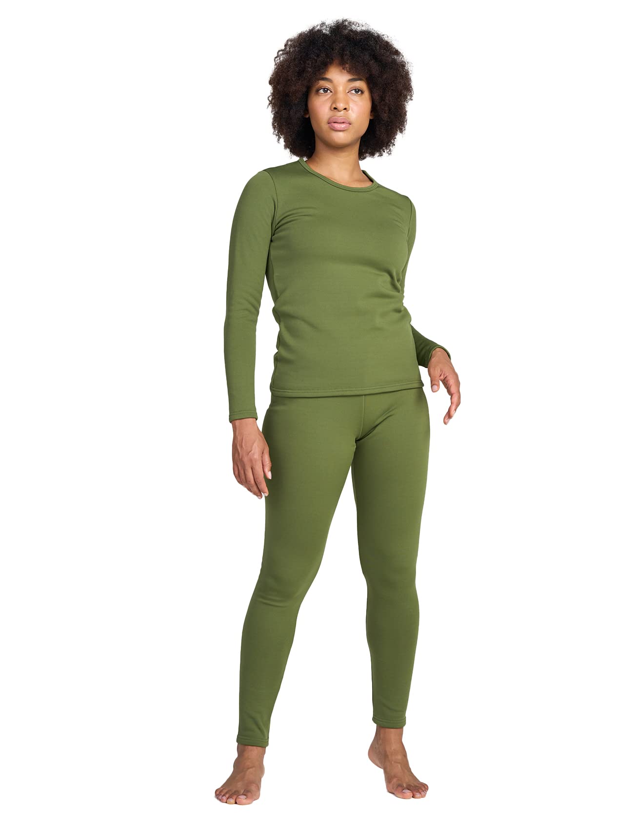 LAPASA Completo Termico Donna Fodera in Micropile Calore Base L17 - Abbigliamento Intimo Invernale Maglietta Pantaloni Calzamaglia Tuta Sci Trekking