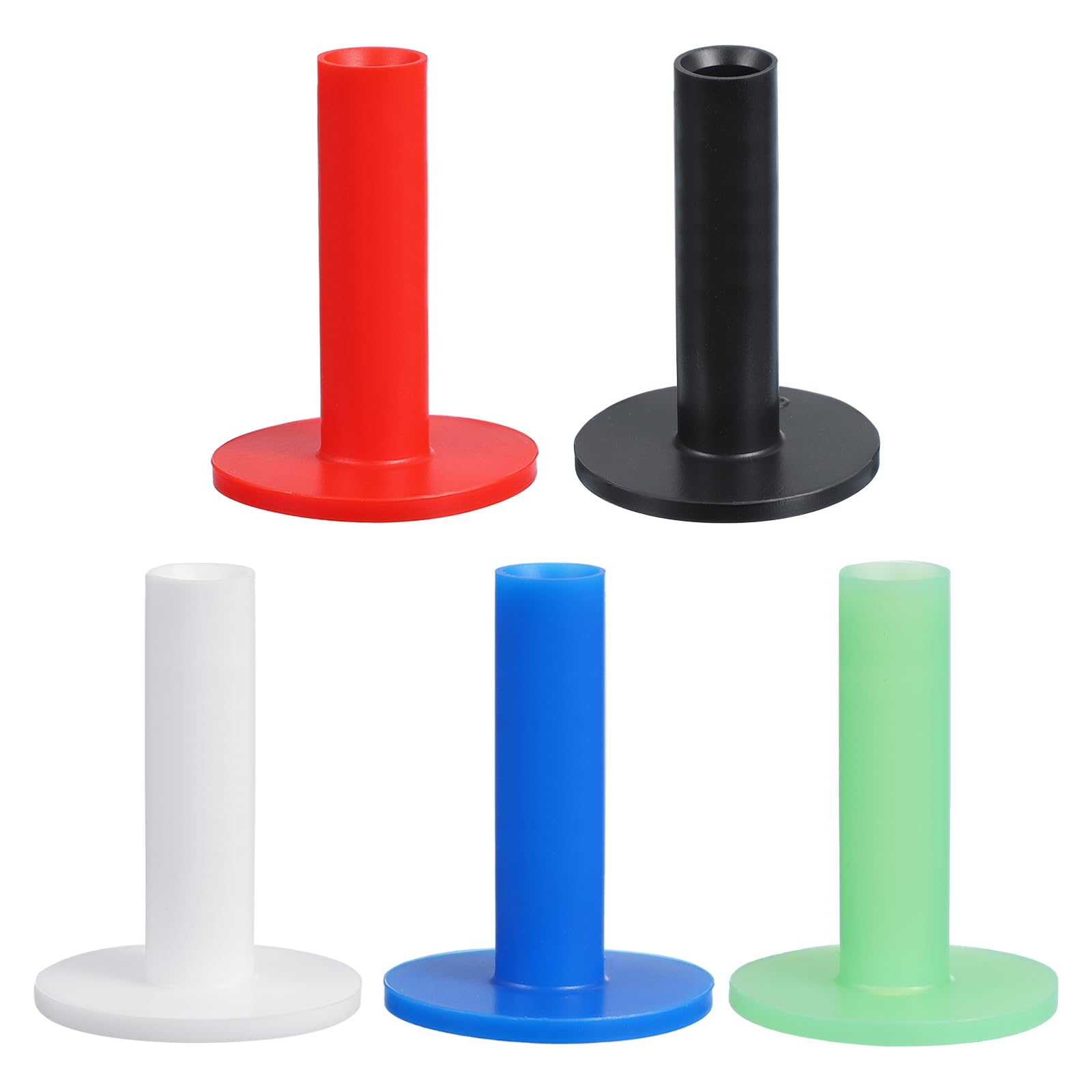 PATIKIL 3.27 Inch Rubber Golf Tees, 5 Pack Tall Practice Training Driving Range Tee Stable Ball Holder for Outdoor Indoor Hitting Mat Backyard, 5-Color