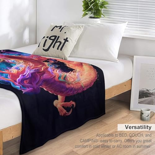 Couverture Facile À Manipuler Plaid Flannel Dragon Anti-Frisson