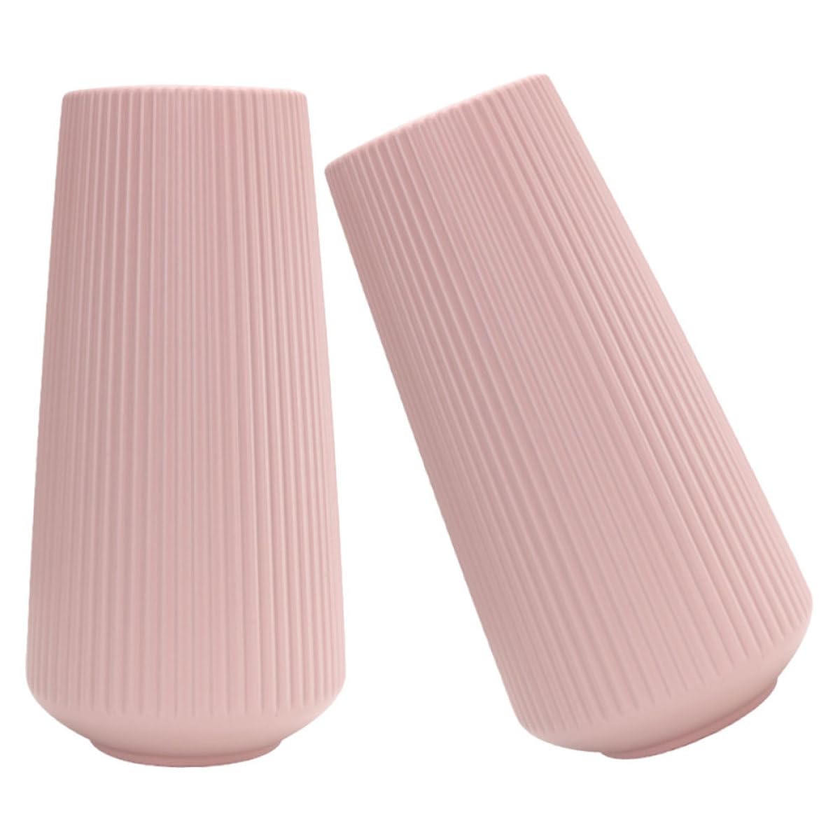 Vase en plastique rose minimaliste nordique (lot de 2) grande capacité pour table