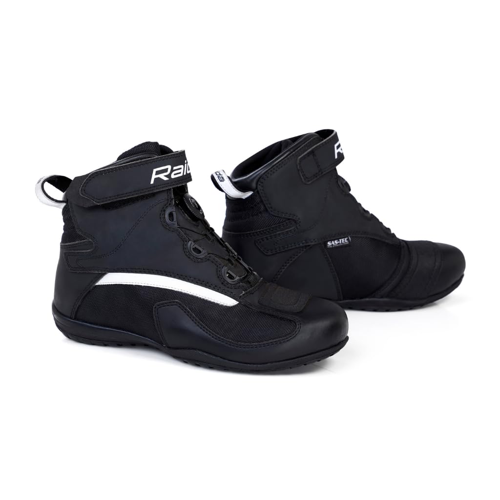 Raida UrbanR Riding Shoes for Men | Quick Lacing System | SAS-Tec Ankle Protectors | Anti-Slip Grip | Reinforced Toe | Sleek Urban Look | Made for Daily Motorcycle Commutes (Black, 6)-picture-15