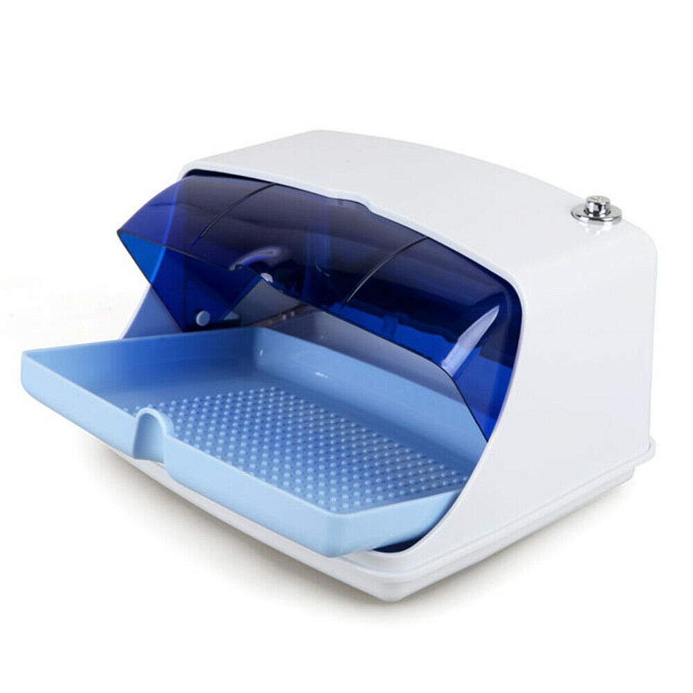 Sterilizzatore da 5 W, dispositivo di disinfezione UV, vassoio manicure, scatola disinfettante in plastica, germicida vasca immersione per la pulizia di manicure