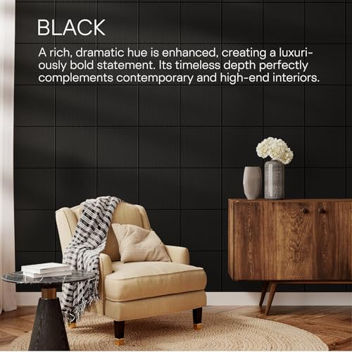 Image of MaxGear Felt Bulletin Board 36 inch x 24 inch, Black Felt Wall Tiles Push Pins | Cork Board For Walls Alternative, 6 Pack 11.8 inch x 11.8 inch Wall Panels, Pin Board Custom Layout Design, Office Decor Home Decor