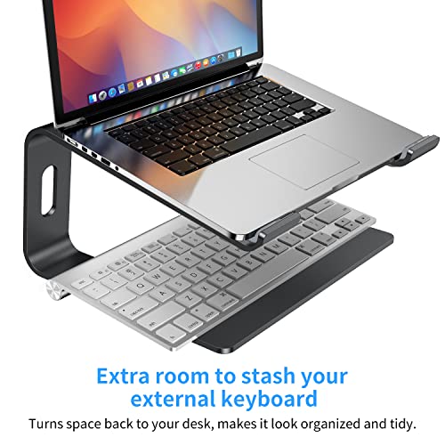 Bewahly Laptop Ständer, Ergonomisch Notebook Ständer, Aluminium Halter, Halterung, Stand für MacBook Pro/Air, Samsung, Huawei MateBook, Surface, Dell, HP, Lenovo und mehr 10"~17" Laptops (Schwarz) – Bild 6