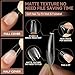 UNA GELLA Medium Coffin Nails Tips 504pcs - Gel Nail Tips Coffin Acrylic Full Cover Pre-buff Soft Gel Nail Tips Half Matte For Nail Extension Home DIY Salon 12 Sizes