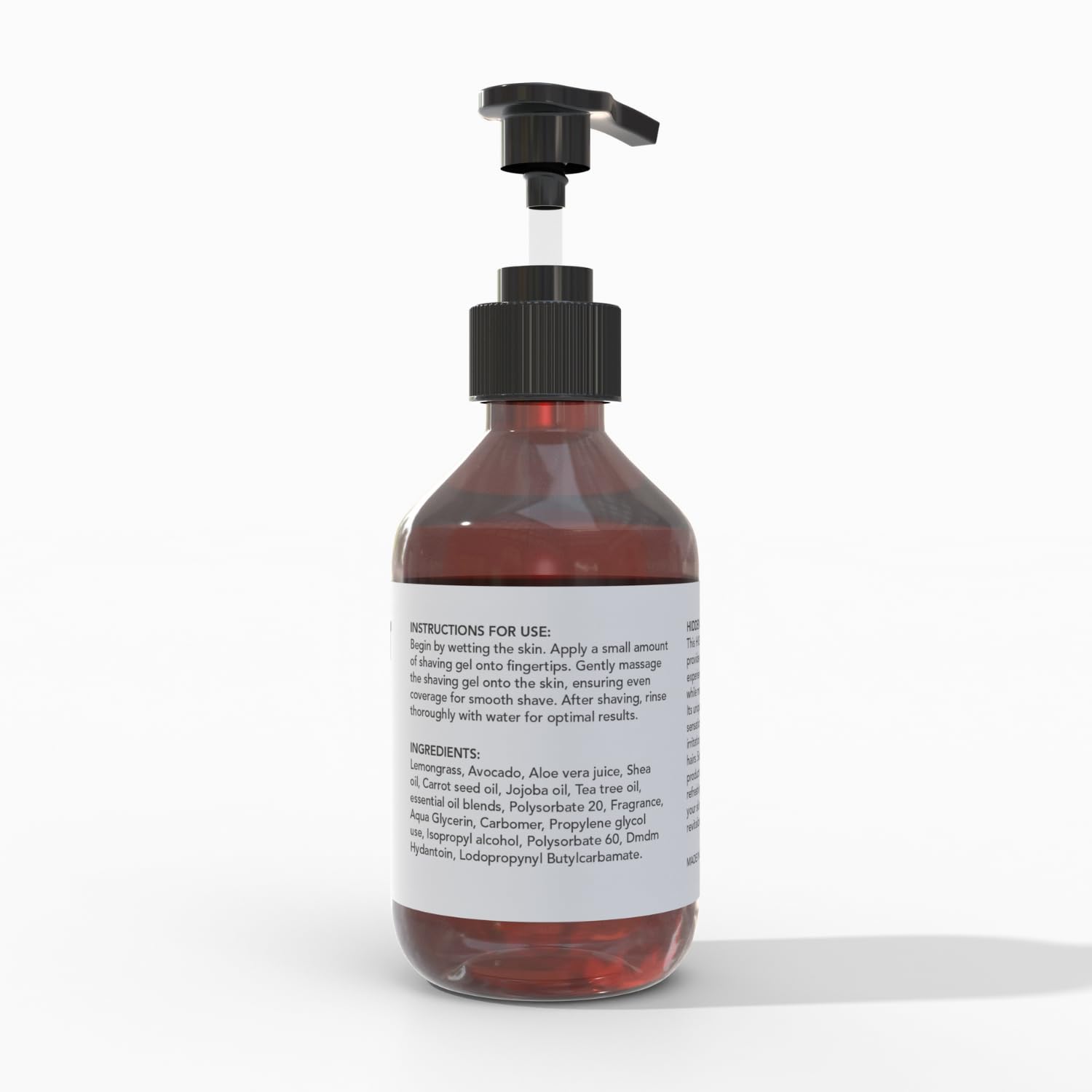 Hidden Art Luxury Shaving Gel for Men, Ideal for Sensitive Skin, Enriched with Natural Ingredients for Ultimate Skin Care, 1 Bottle, 10 Ounces